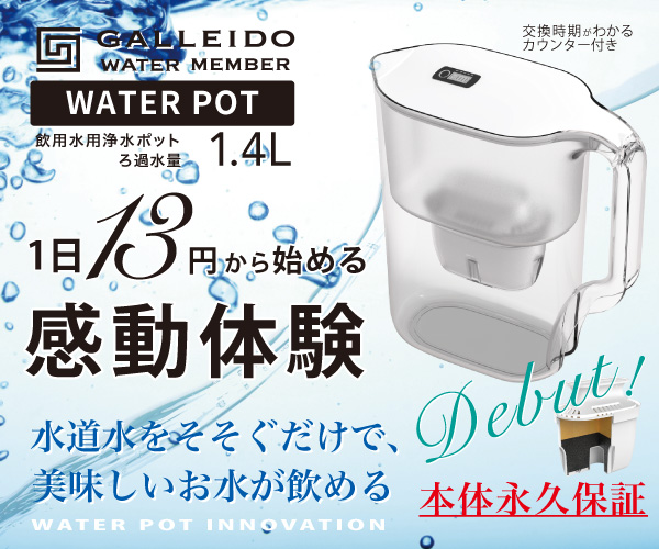 浄水ポットのサブスクGALLEIDO WATER MEMBER販売促進キャンペーン